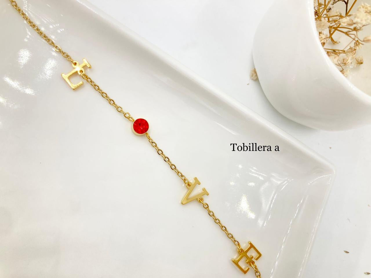 TB002 - TOBILLERAS LOVE ACERO