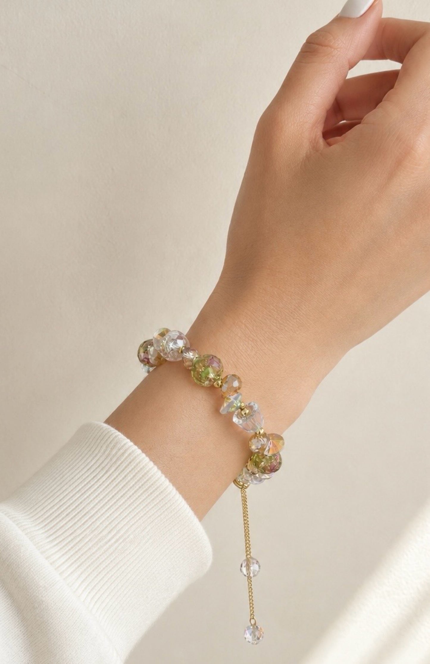 RA3536 - PULSERA EN RODIO Y MURANO