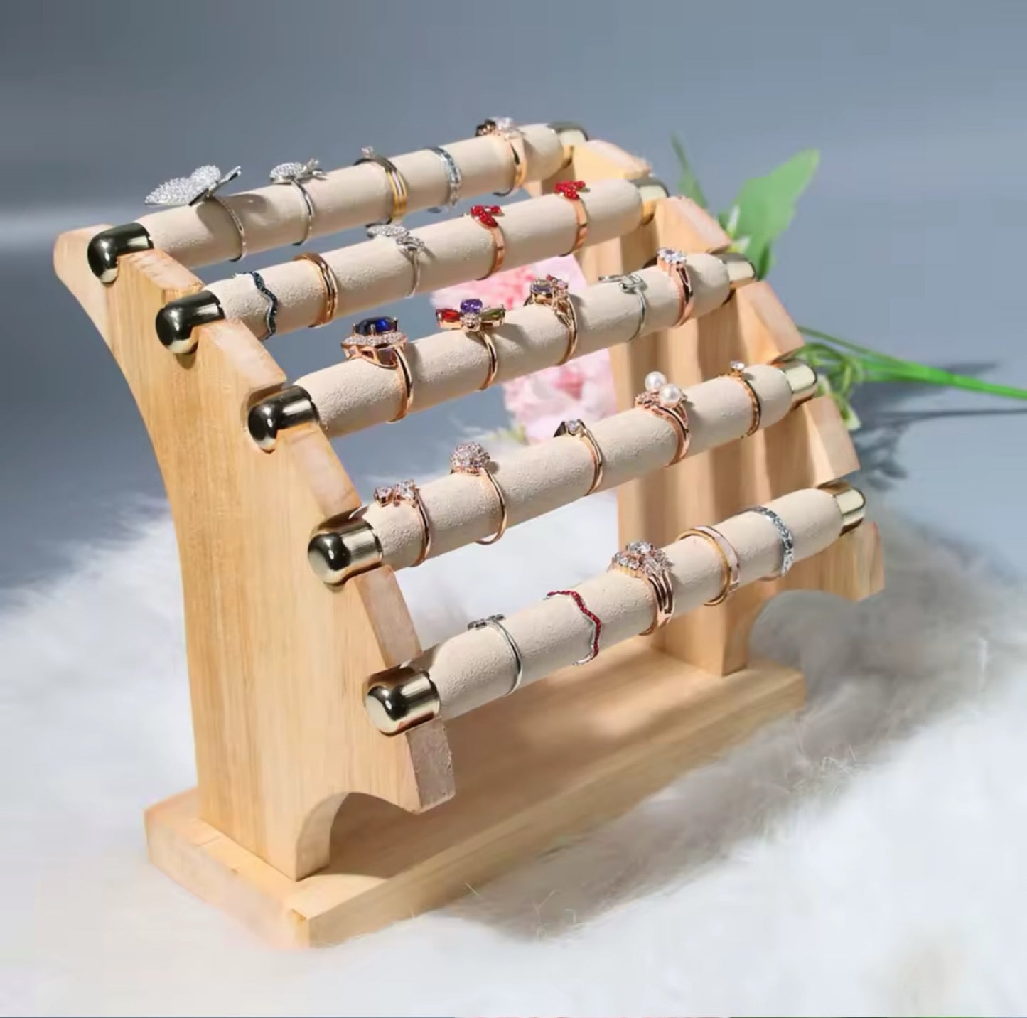 EX113 - EXHIBIDOR ANILLOS 18 CM ALTO POR 20 CM ANCHO