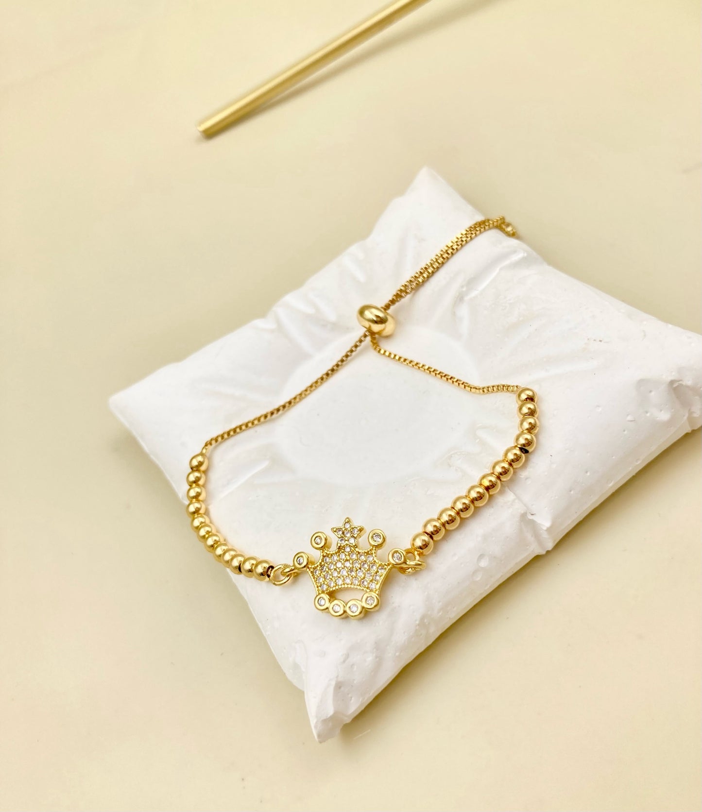RA4480 - PULSERA RODIO CORONA