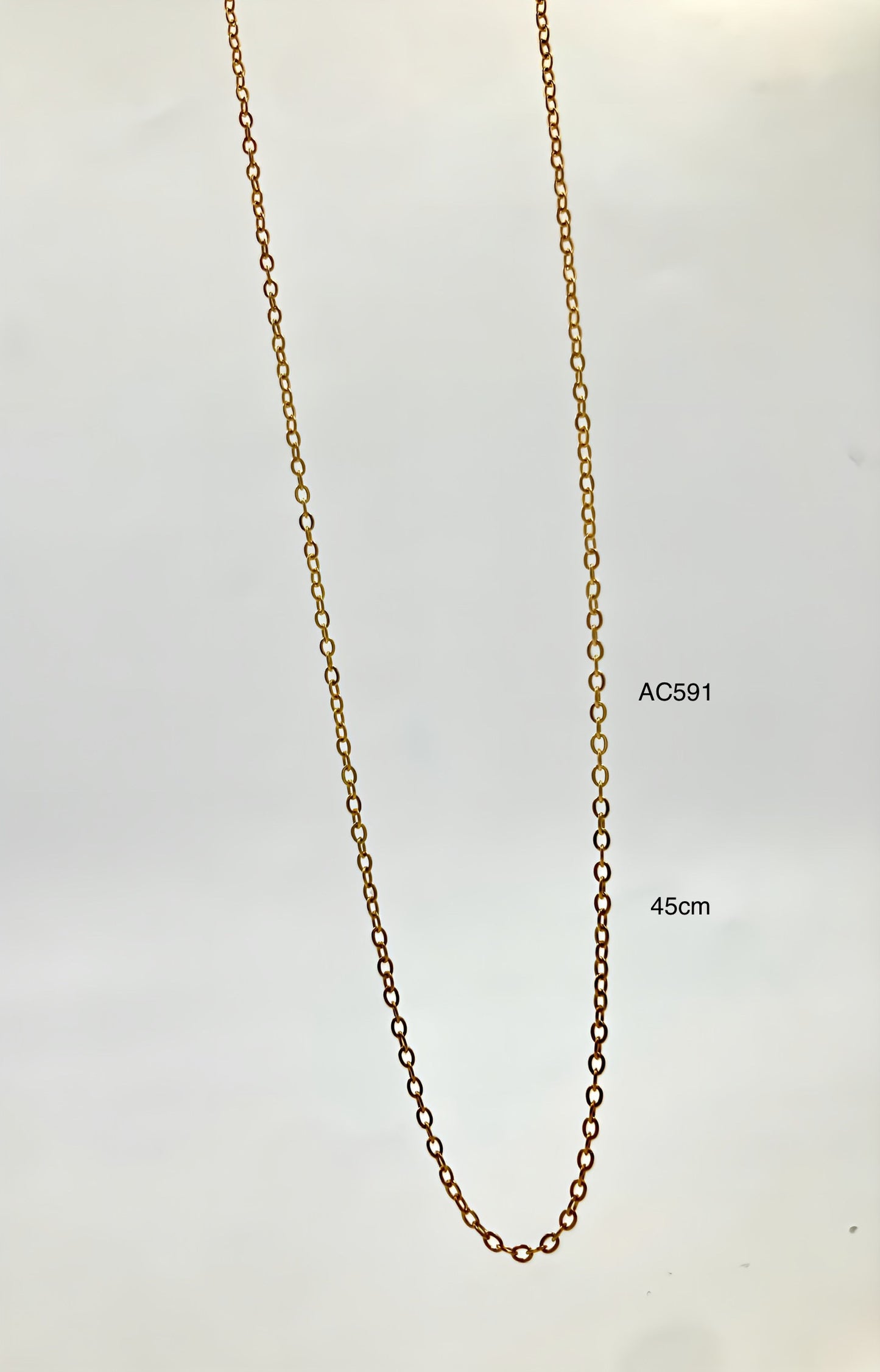 AC591 - CADENA EN ACERO CORRIENTE 45CM DELGADA