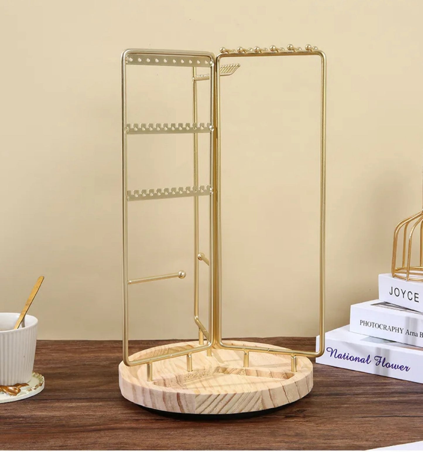 EX109 - EXHIBIDOR JOYERIA GIRATORIO 36 CM DE ALTO POR 20 CM DE ANCHO