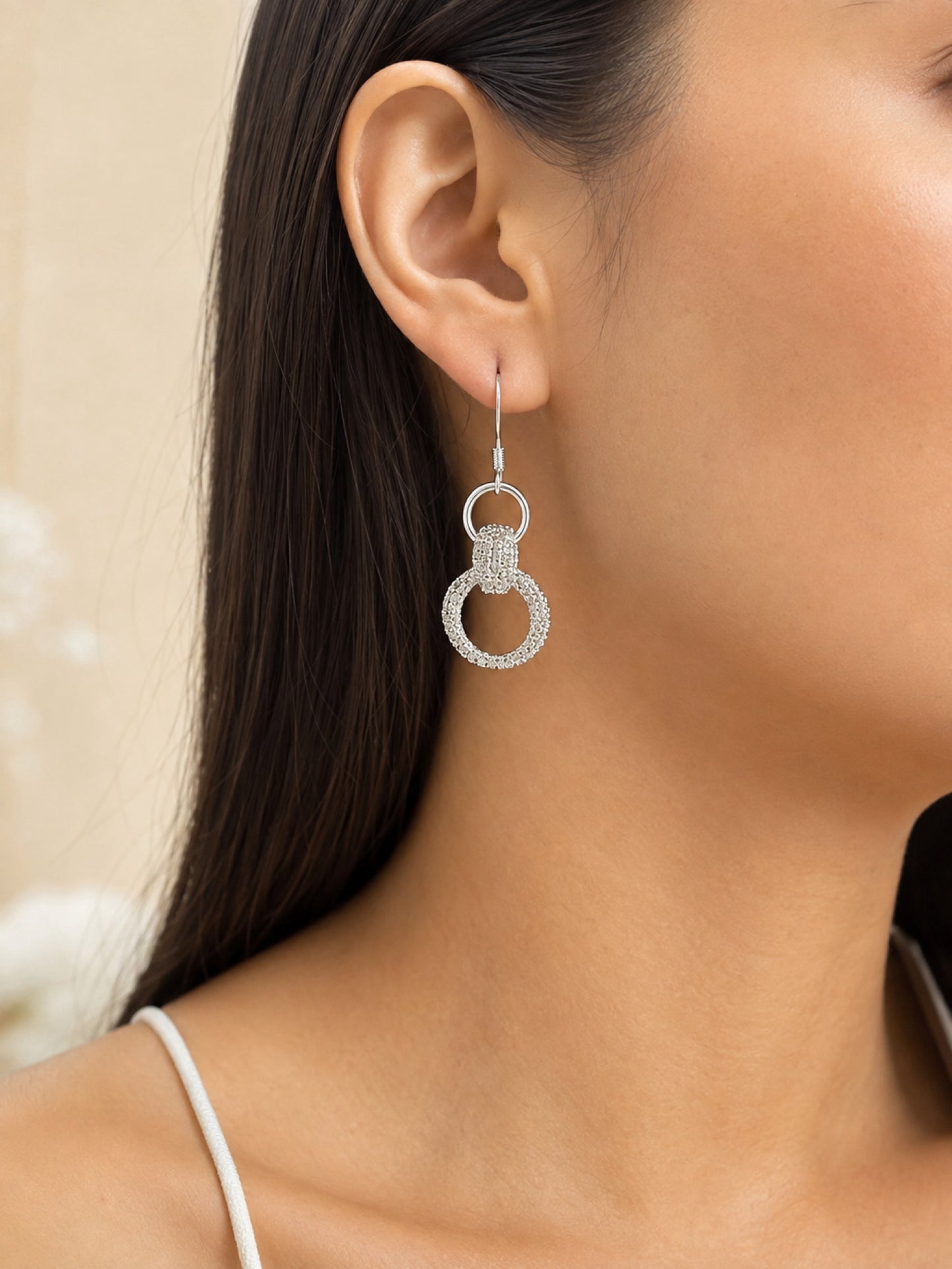 RA3558 - ARETE EN RODIO COLOR PLATA 925