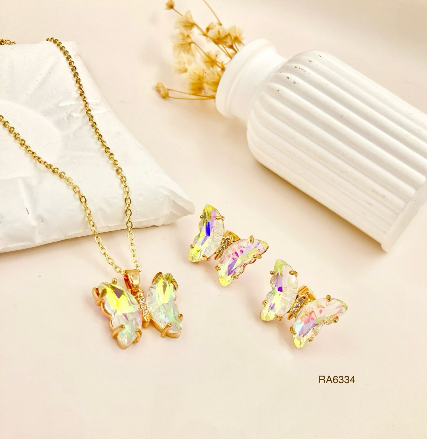 RA6334 - JUEGO MARIPOSA BLANCA RODIO