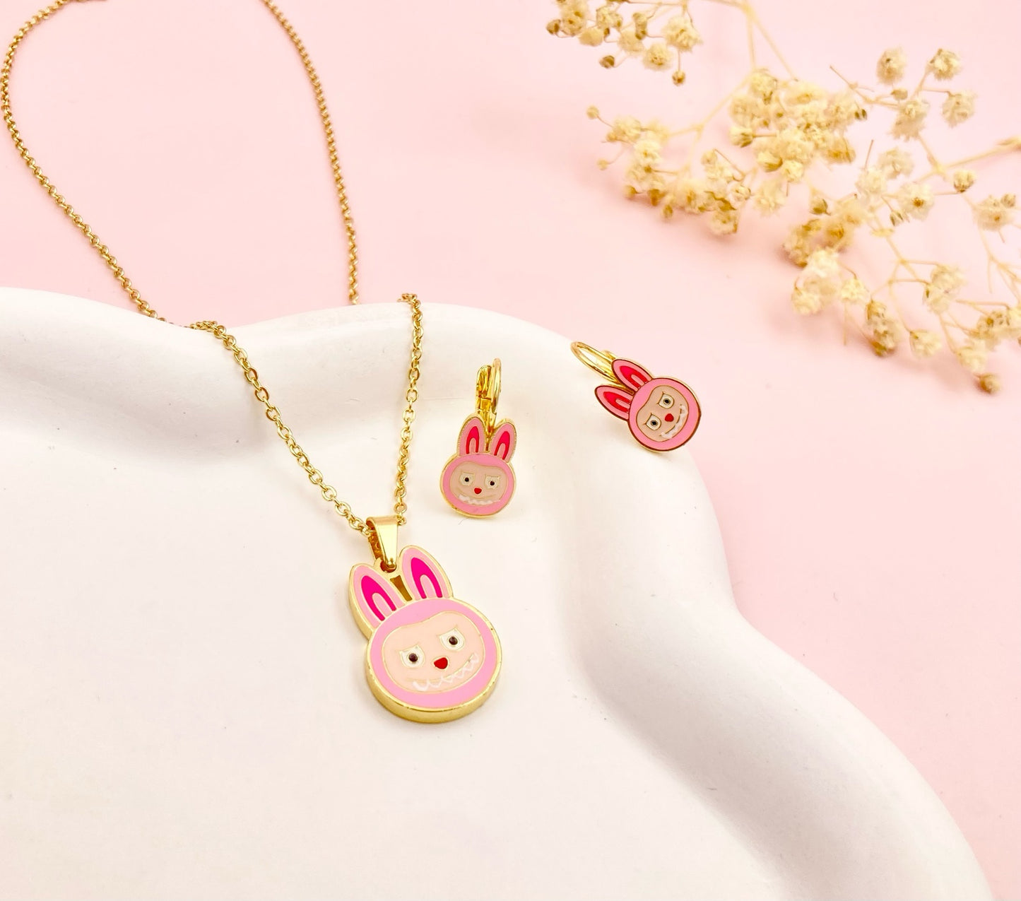 AC1217 - JUEGO ACERO NIÑA LABUBU