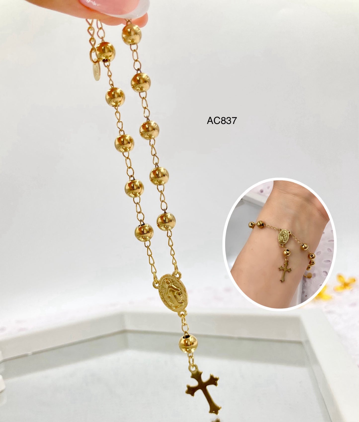 AC837 - DENARIO DAMA EN ACERO BOLA # 6