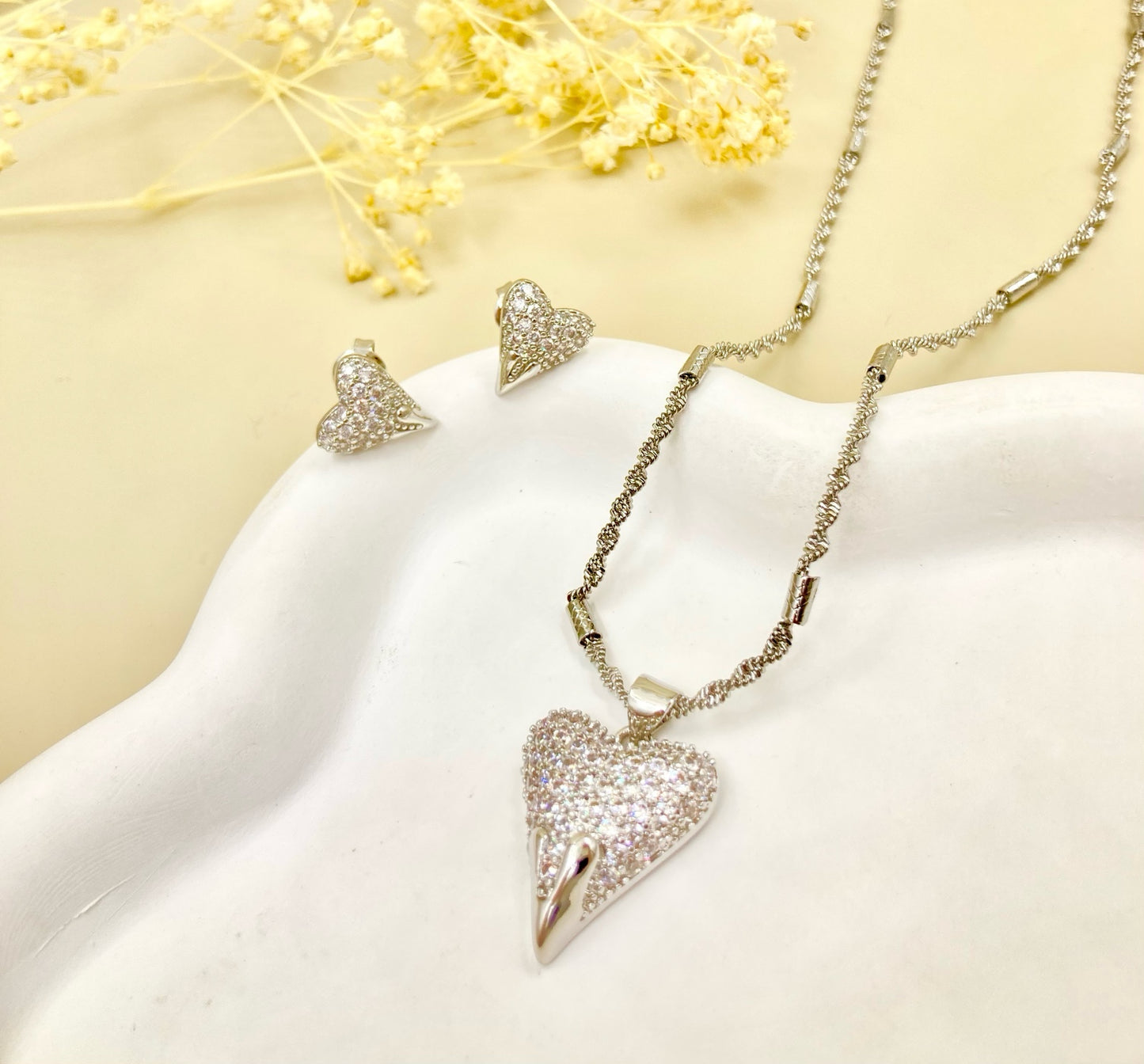 RA5047 - JUEGO EN RODIO PLATEADO