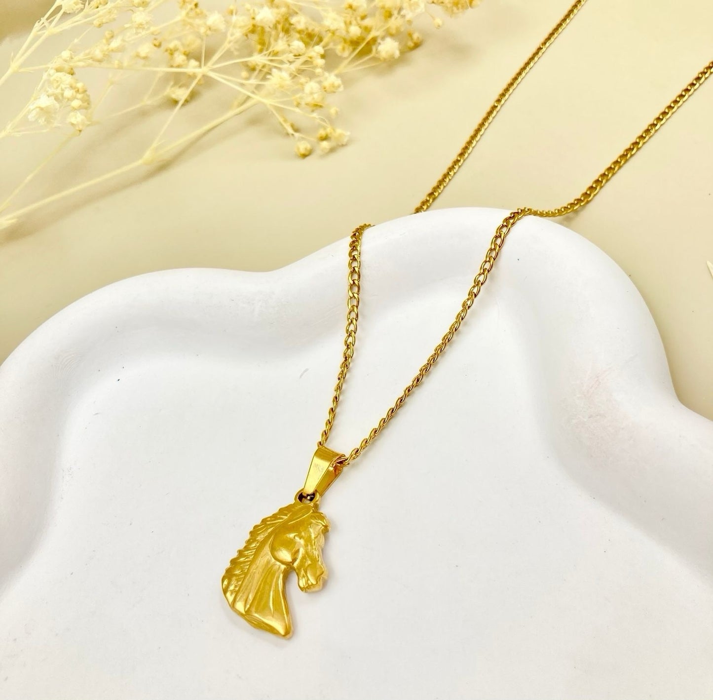 AC1303 - DIJE EN ACERO CABALLO ( sin cadena )