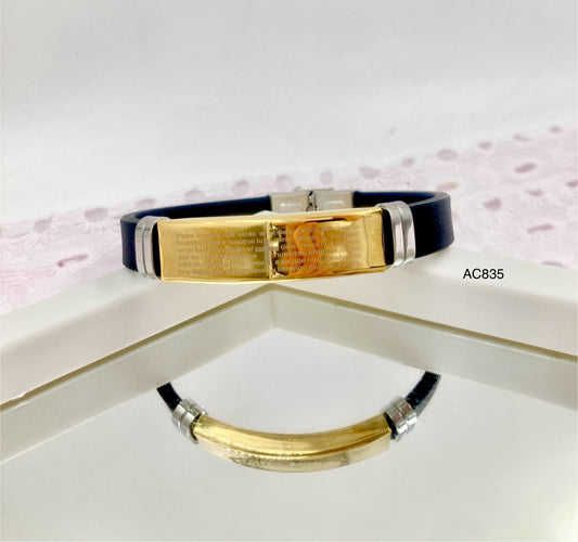 AC835 - PULSERA PARA HOMBRE PLACA ACERO
