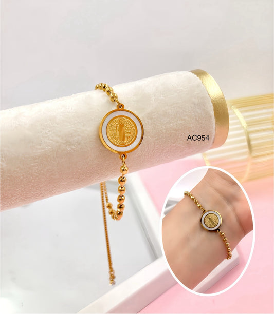 AC954 - PULSERA SAN BENITO ACERO