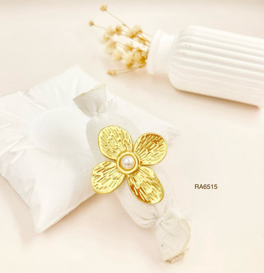 RA6515 - ANILLO FLOR RODIO