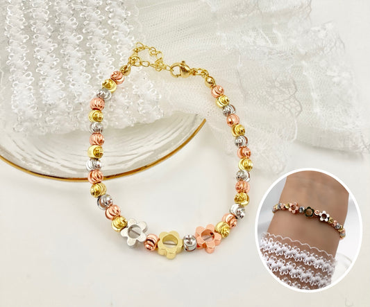 RA6407 - PULSERA EN RODIO 3 OROS