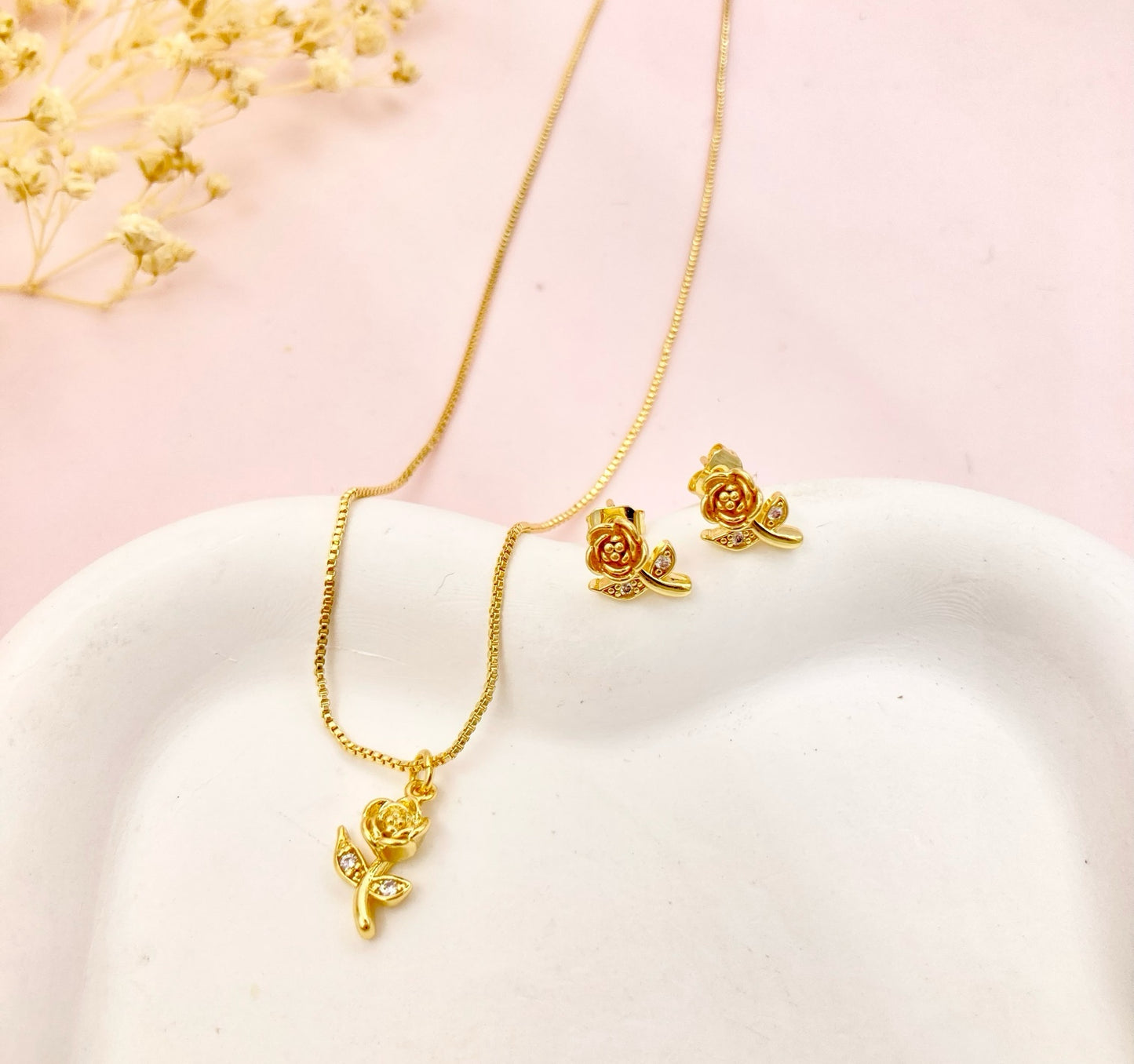 RA5132 - JUEGO EN RODIO FLOR