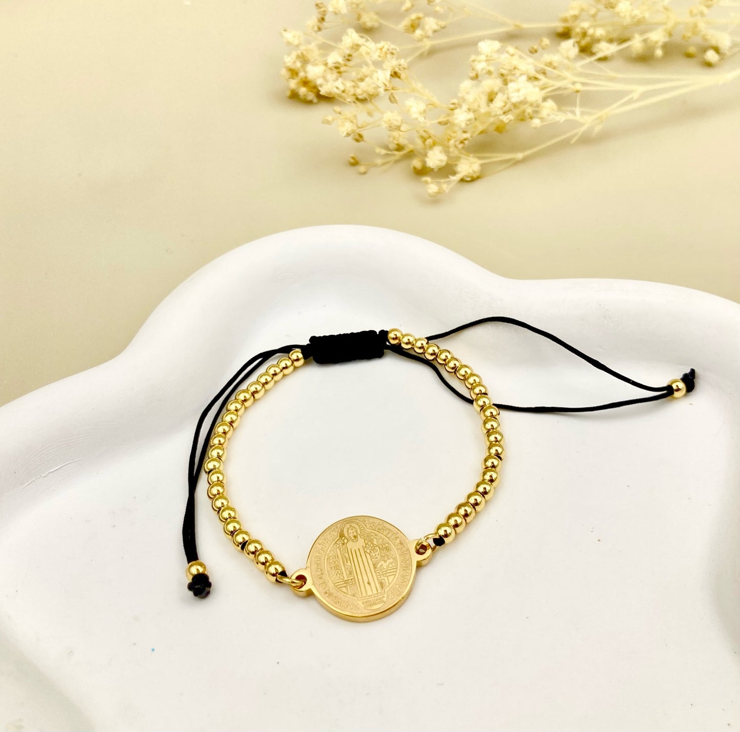 AC1266 - PULSERA EN ACERO BALÍN RELIGIOSO