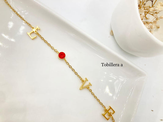 TB002 - TOBILLERAS LOVE ACERO