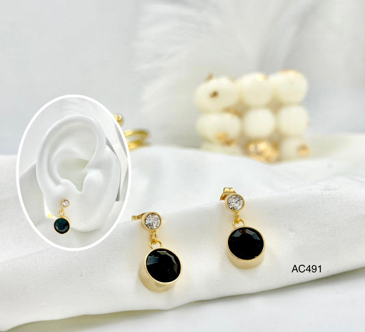 AC491 - TOPO CIRCON NEGRO ACERO