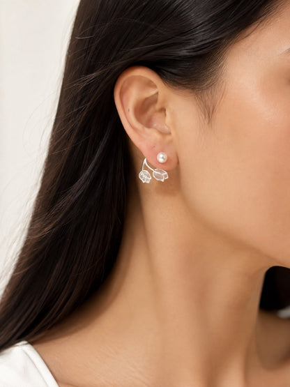 RA3636 - ARETE EN RODIO COLOR PLATA 925