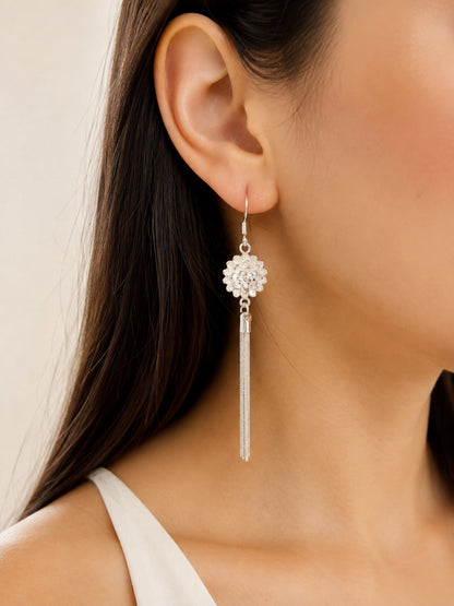 RA3560 - ARETE EN RODIO COLOR PLATA 925