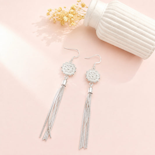 RA3560 - ARETE EN RODIO COLOR PLATA 925