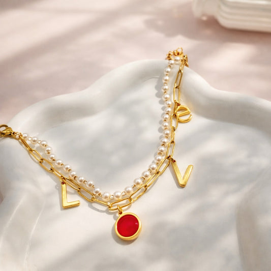 AC1498 - PULSERA EN ACERO LOVE