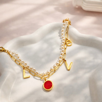 AC1498 - PULSERA EN ACERO LOVE