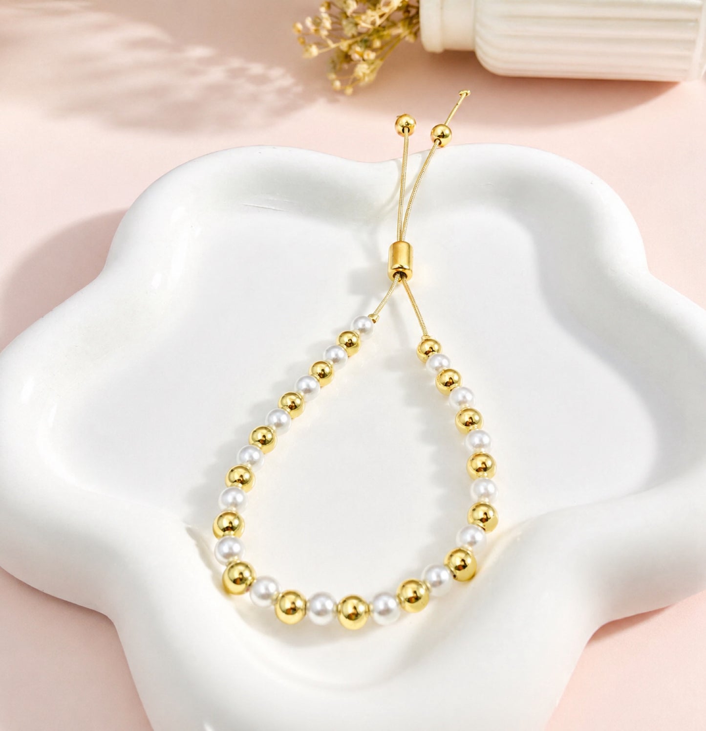 RA3833 - PULSERA EN RODIO PERLA BALÍN #5