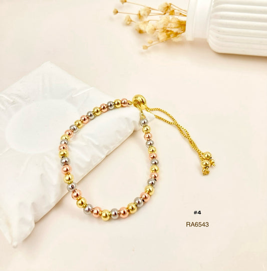 RA6543 - PULSERA 3 OROS #4 RODIO
