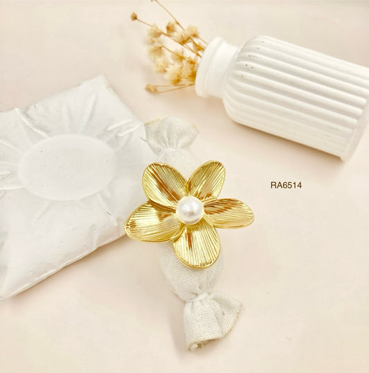 RA6514 - ANILLO ACERO FLOR