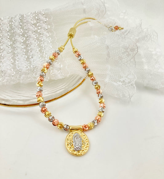 RA6406 - PULSERA EN RODIO 3 OROS