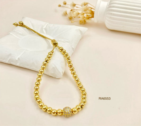 RA6553 - PULSERA BALINÉS DORADO RODIO