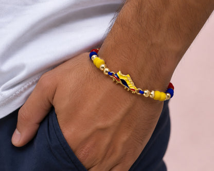 RA7025 - PULSERA EN RODIO Y NEOPRENO DE COLOMBIA