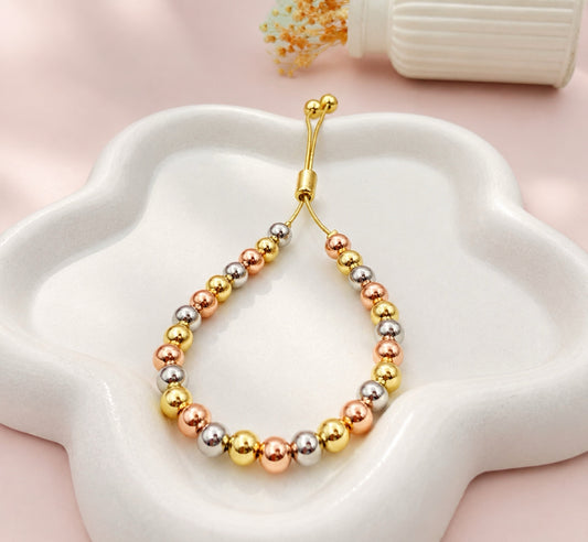 RA3831 - PULSERA EN RODIO TRES TONOS BALÍN #6