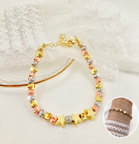 RA6408 - PULSERA EN RODIO 3 OROS