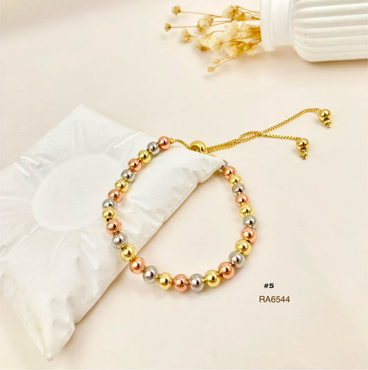 RA6544 - PULSERA 3 OROS #5 RODIO