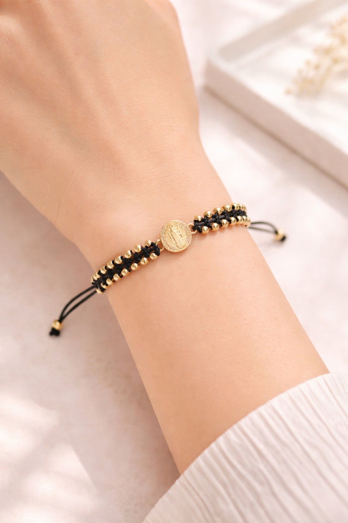 RA5721 - PULSERA EN RODIO SAN BENITO