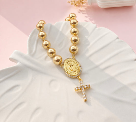 RA7389 - PULSERA DENARIO EN RODIO