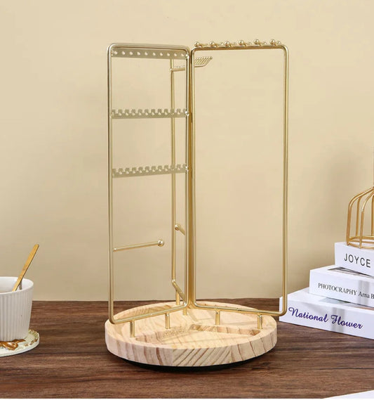 EX109 - EXHIBIDOR JOYERIA GIRATORIO 36 CM DE ALTO POR 20 CM DE ANCHO