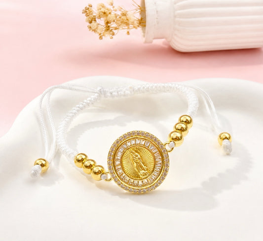RA7353 - PULSERA  VIRGEN EN RODIO