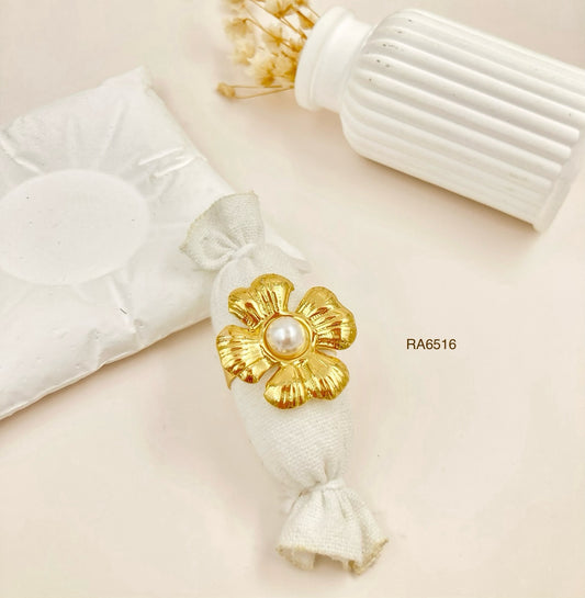 RA6516 - ANILLO ACERO FLOR