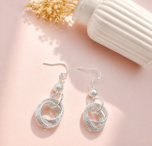 RA3555 - ARETE RODIO COLOR PLATA 925