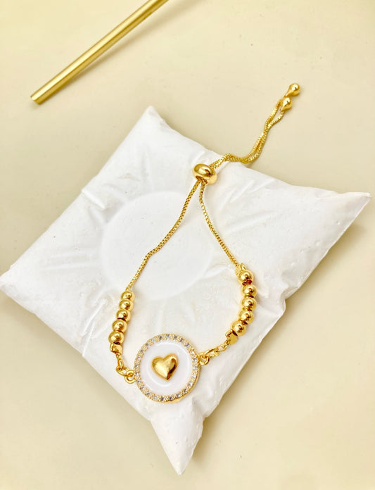 RA4423 - PULSERA EN RODIO CORAZÓN