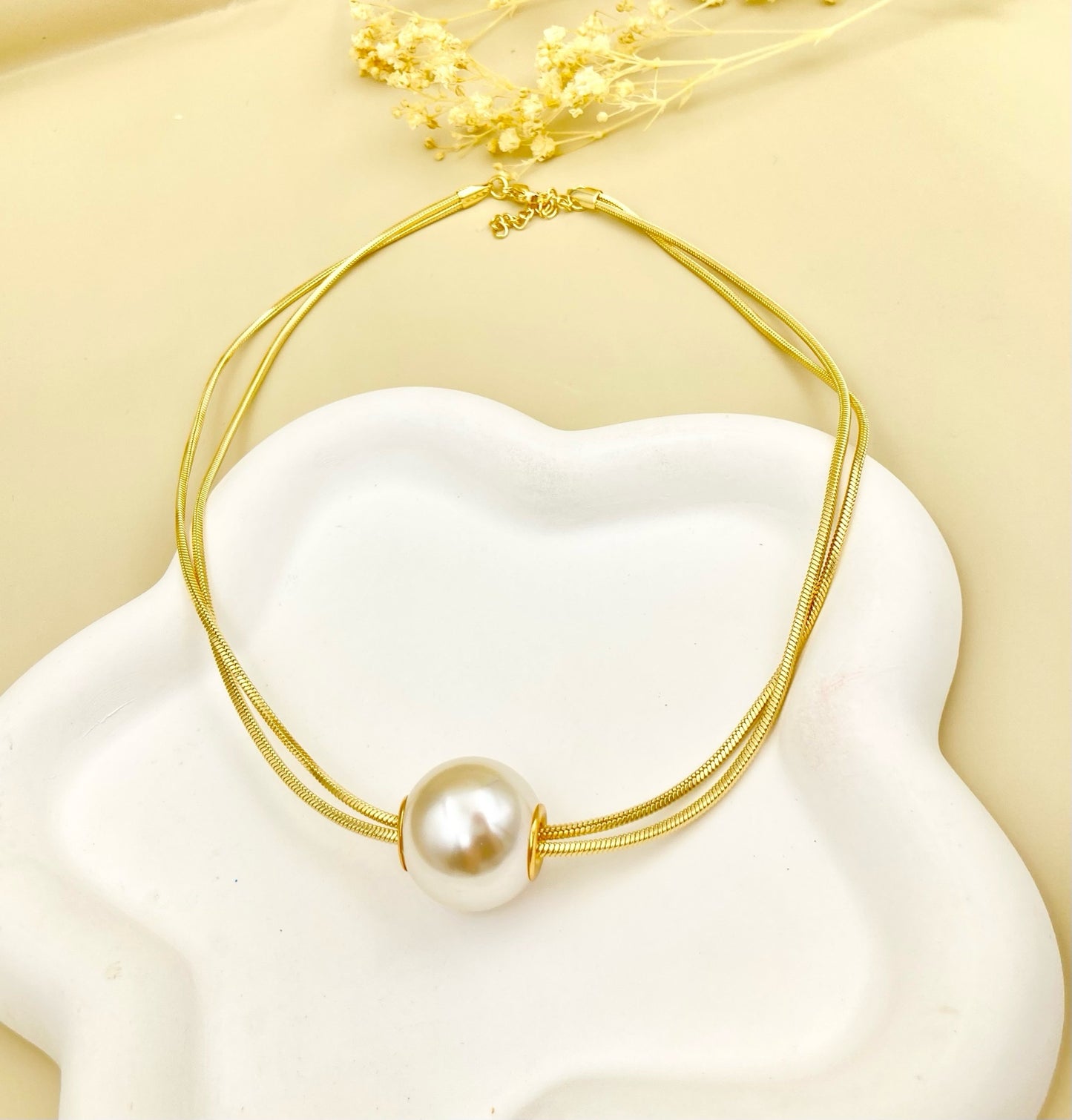 AC1282 - GARGANTILLA EN ACERO PERLA