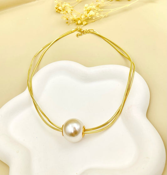 AC1282 - GARGANTILLA EN ACERO PERLA