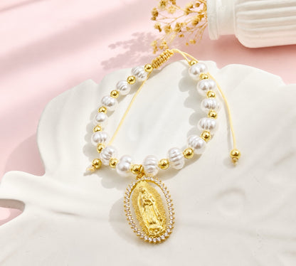 RA7197 - PULSERA RODIO VIRGEN