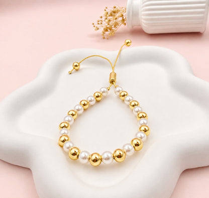 RA3834 - PULSERA EN RODIO PERLA BALÍN #6