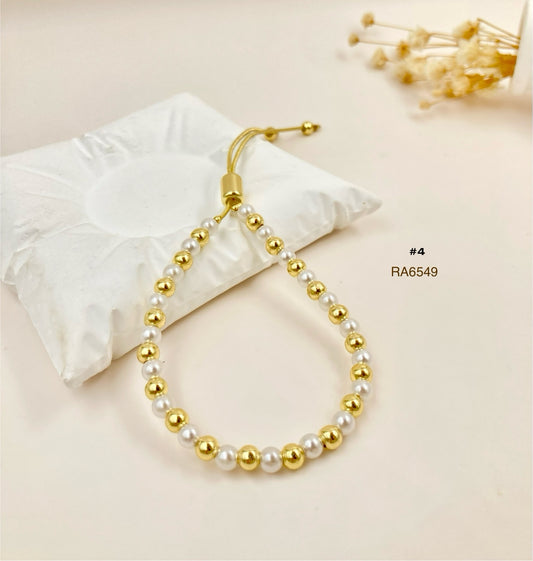 RA6549 - PULSERA BALÍN LISO #4 RODIO