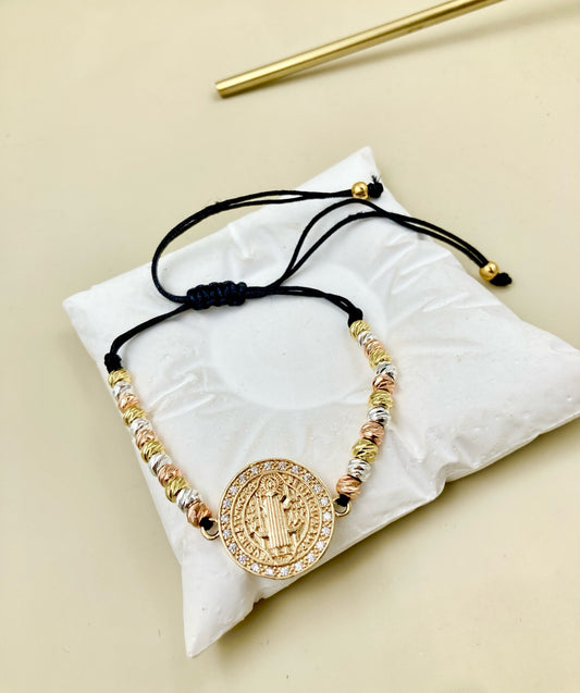 RA4425 - PULSERA EN RODIO SAN BENITO