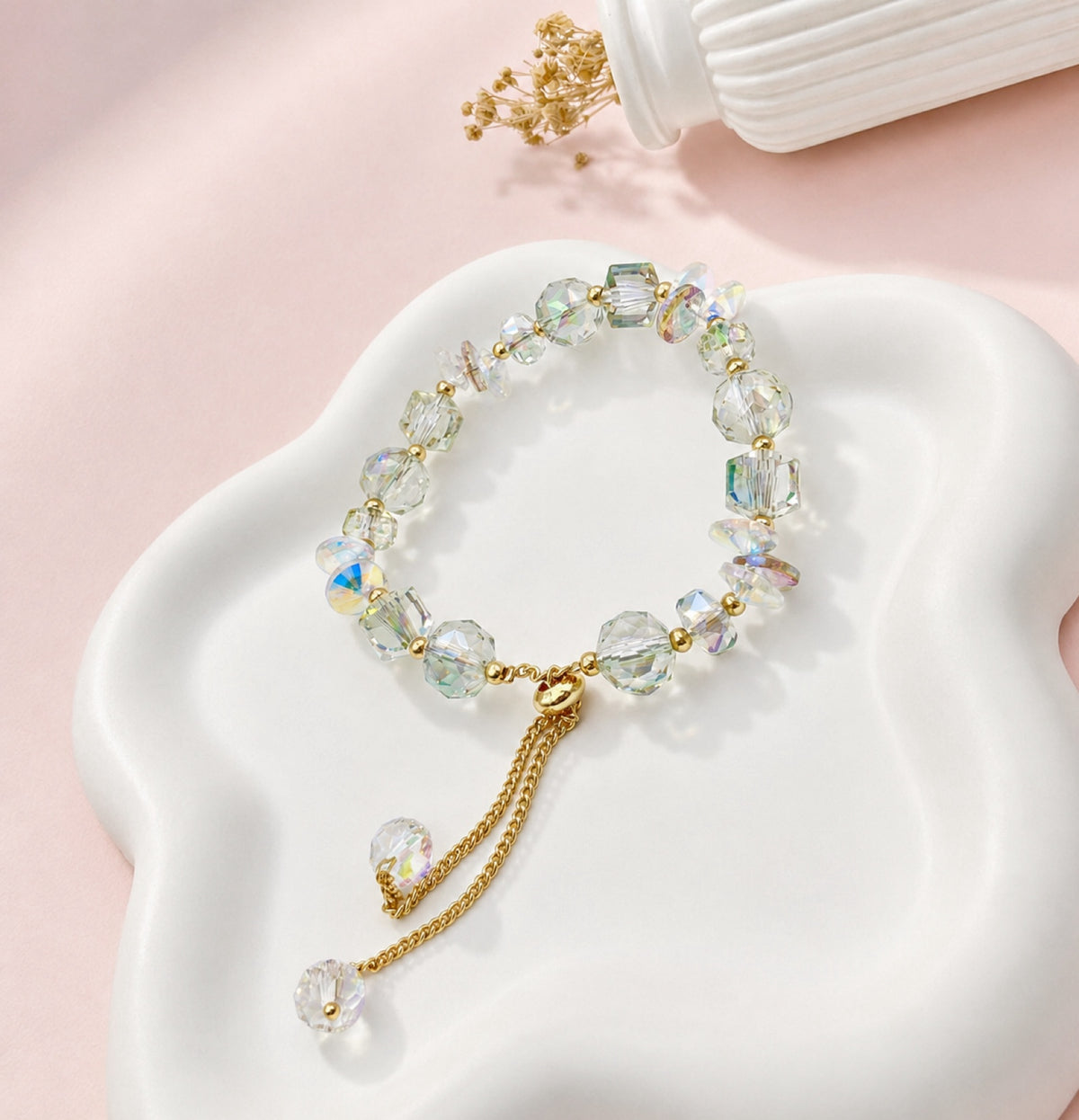 RA3547 - PULSERA EN RODIO Y MURANO