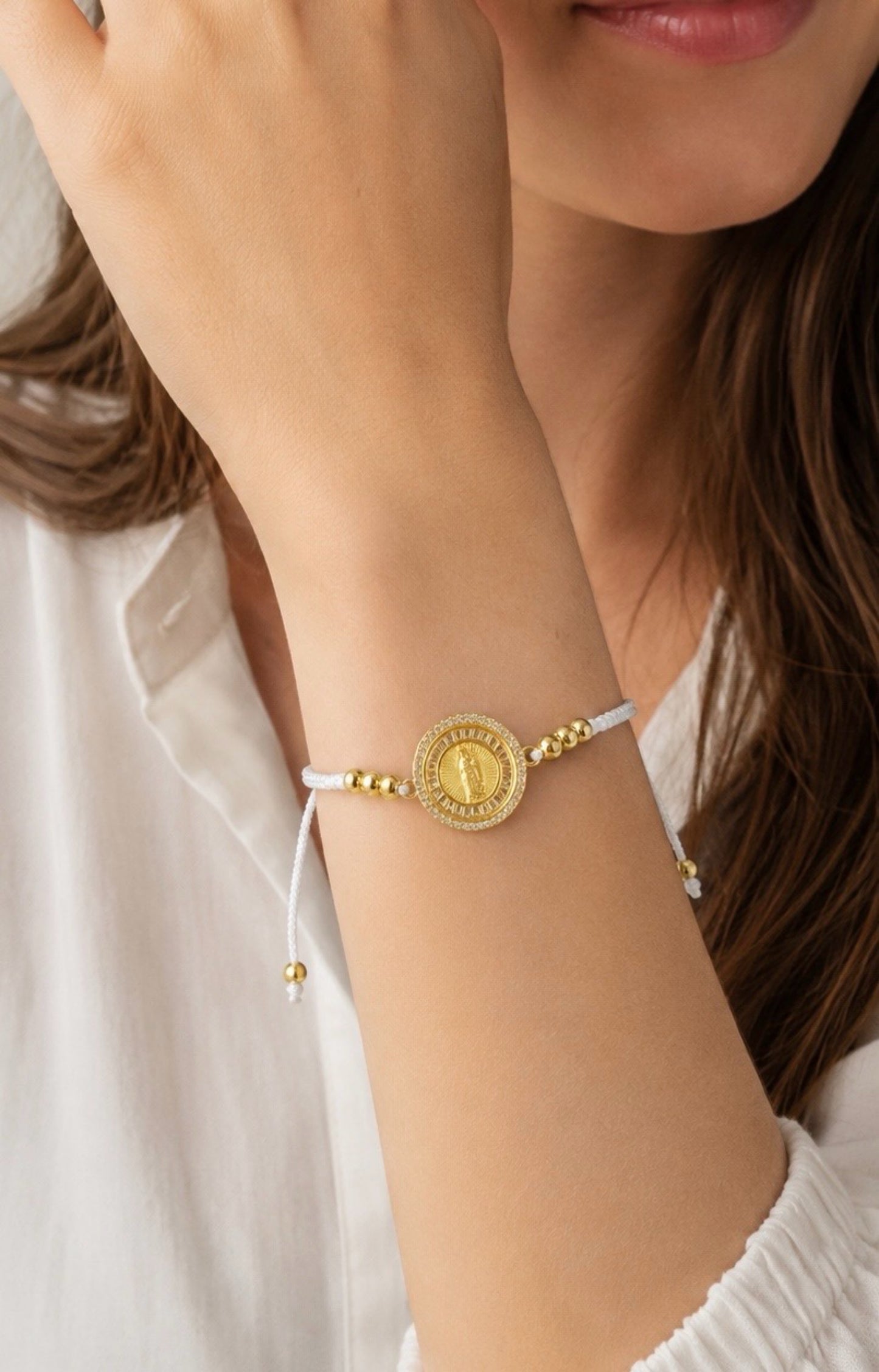 RA7353 - PULSERA  VIRGEN EN RODIO