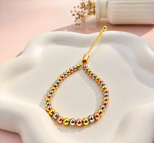 RA3829 - PULSERA EN RODIO TRES TONOS BALÍN #4